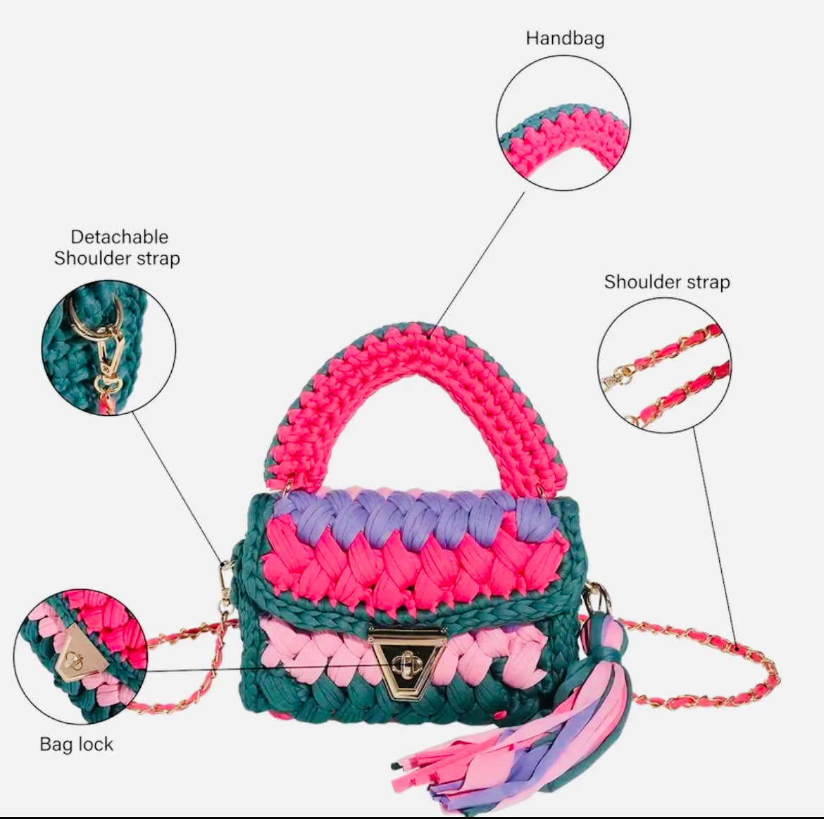 BUNTE HANDTASCHE