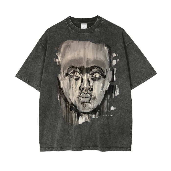 MIRADAS – Übergroßes T-Shirt mit Acid-Waschung